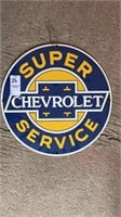 Porcelain Chevrolet Super Service Sign