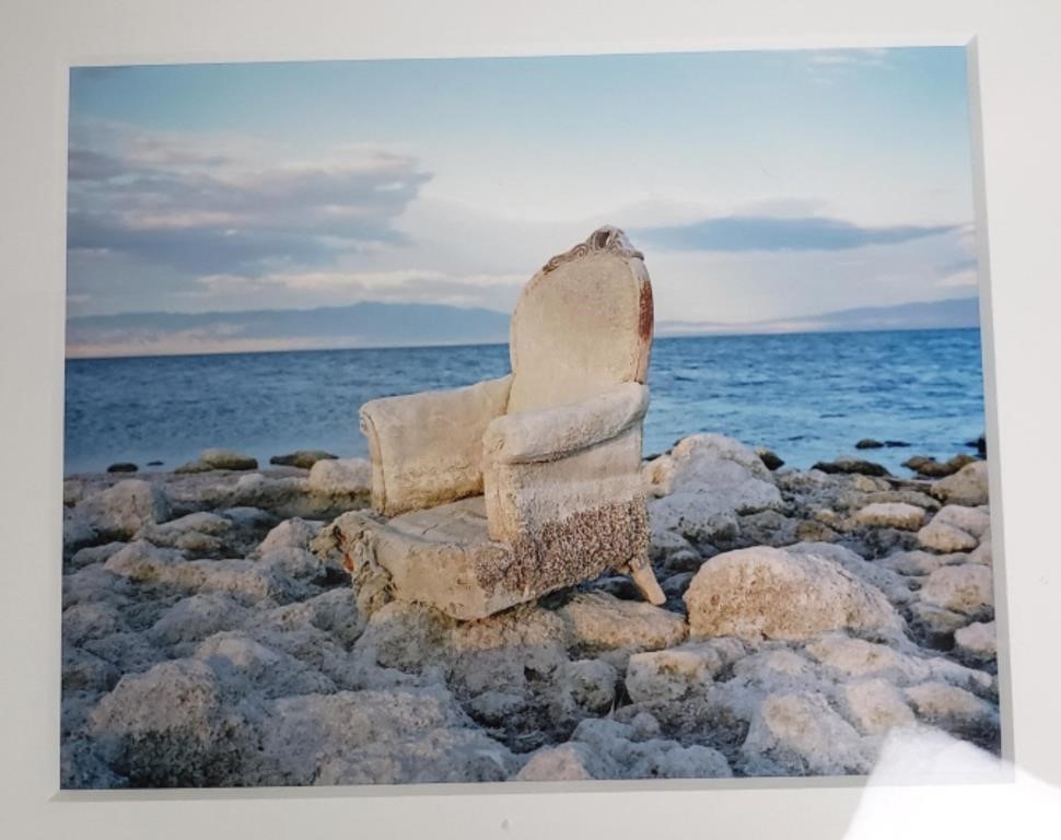 2 SIGNED ROB HANN PHOTOS - SALTON SEA BEACH CA