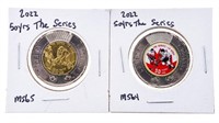 RCM 2022 50 Years of Hockey $2 Coin - 1 Set of 2 C