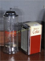 Coca-Cola Straw Jar And Napkin Holder