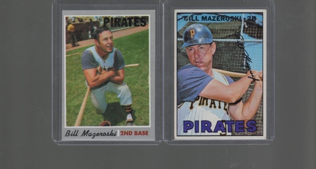 Lot of 2 Bill Mazeroski Vintage Cards