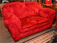 Red, red loveseat 72' w