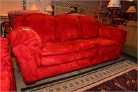 Red, red couch! 88" w