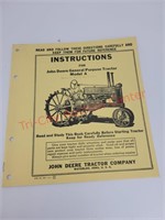 1980's Deere reprint unstyled A owners manual