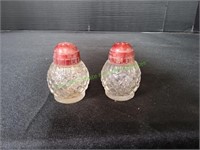 2" Vintage Glass Salt & Pepper Shakers