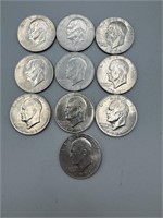 10 Various Date Ike Dollars