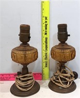 Pair of Small Old Table Lamps
