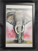 Framed elephant print