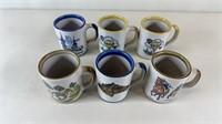 6pc 1981-87 Kentucky Derby Ceramic Mugs