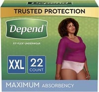 Incontinence Underwear For Women XXL, Blush, 22 Ct