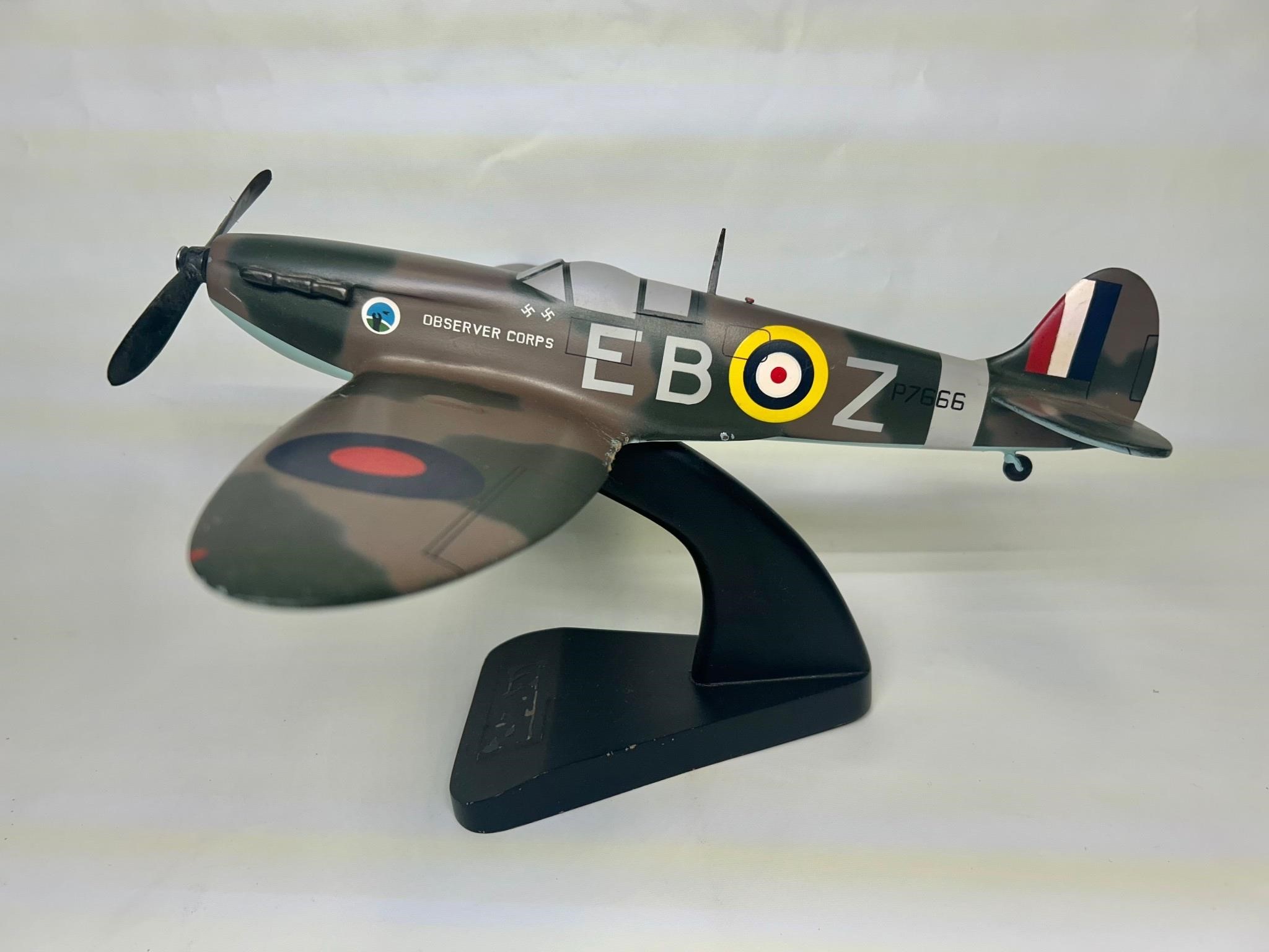British Spitfire (wrong prop) Hand painted display