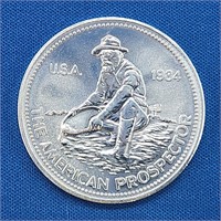 1984 1oz Silver Engelhard Prospector Round