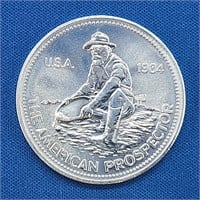 1984 1oz Silver Engelhard Prospector Round