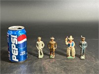 LOT OF 4 LEAD SOLDIERS COWBOY AND SAILOR