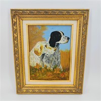 Original 1933 Hunting Dogs Painting by Mullica