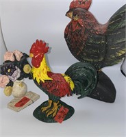 Rooster and Flower Decor