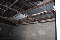 new sheets of tin in right side of rafters, a