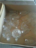 Box of Fostoria glassware