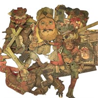 Antique Paper Board Marionettes/ Die-cuts / Toys