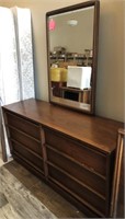 Lane dresser, 6 drawer, with mirror,