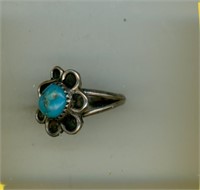 Sterling Ring S5 Turquoise Southwestern