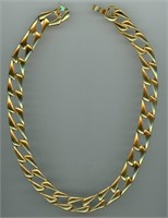 Gold Tone Link Necklace 18”
