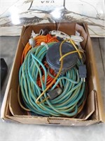 box full of power cords