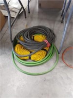 assortment of rope and hose