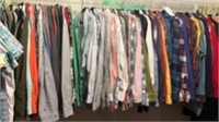 120+/- long sleeve men’s shirts, several Ralph