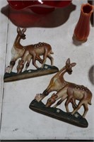 CAST IRON DEER DOORSTOPS