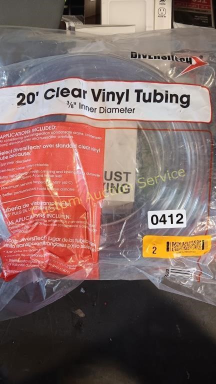 20' CLEAR VINYL TUBING 3/8" INNER DIAMETER