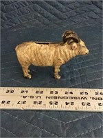 Unique Cast Iron Ram Piggy Bank