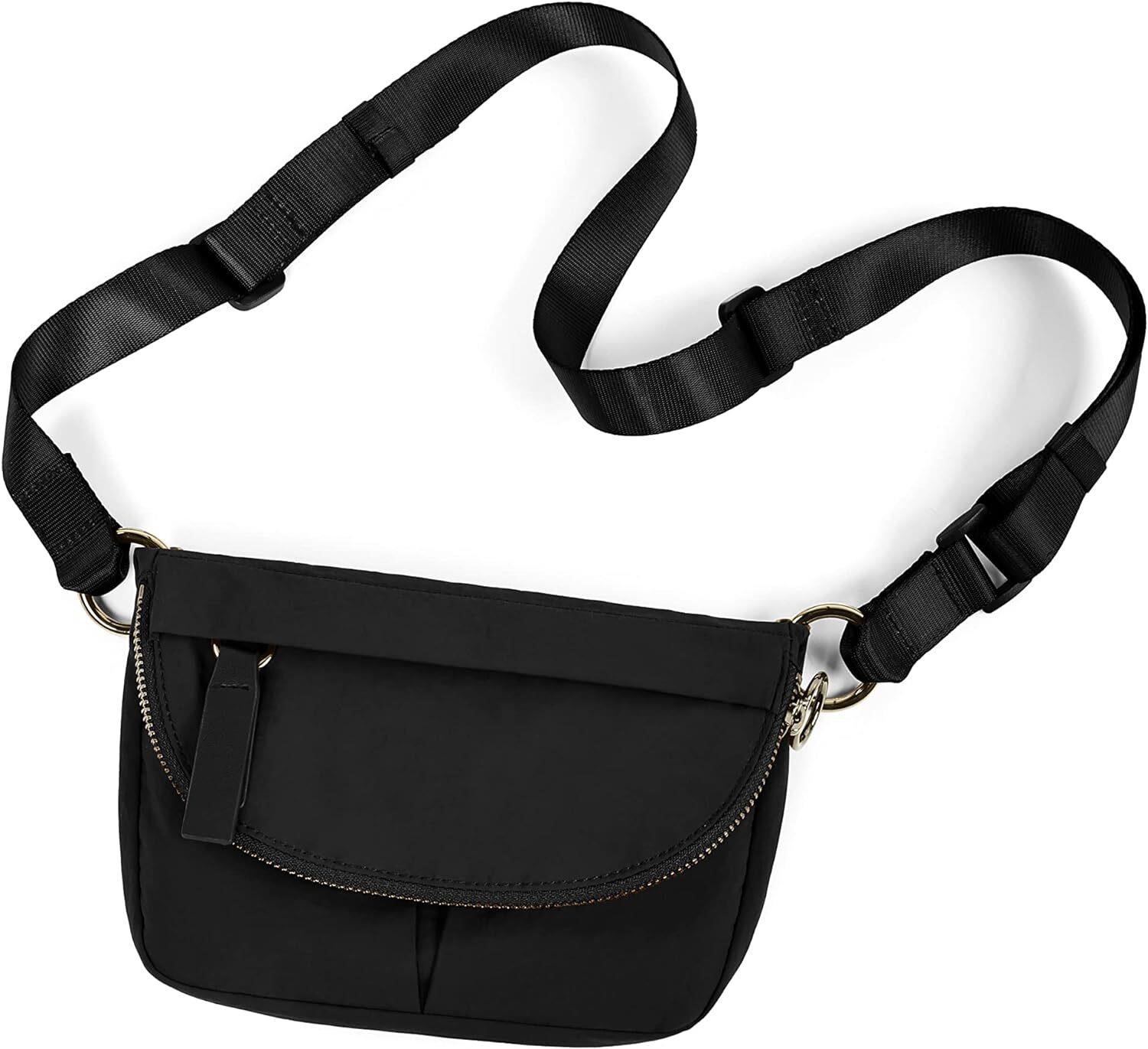 ODODOS 1.2L Mini Bag  Black  Adjustable Strap