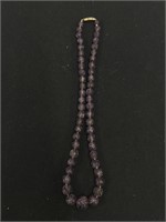Purple necklace 14k clasp 53.4f