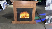 Fireplace life-size, standup cardboard, cut up