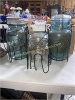 Canning racks and jars