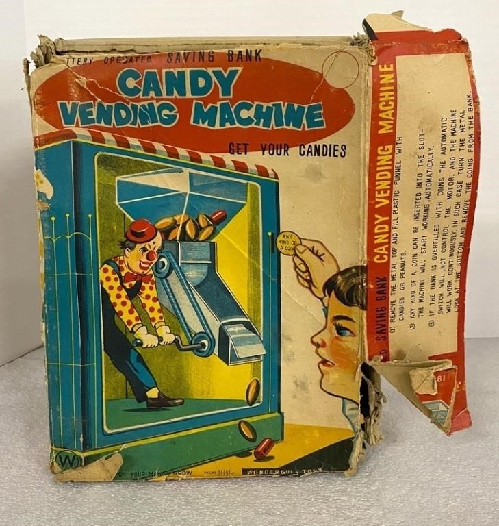 Tin Litho Vintage Candy Vending Machine
