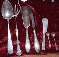 Miscellaneous sterling silver lot: Shoe horn,
