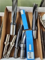 FLAT OF VARIOUS DRILLS, (2) 1.75", (2) 1.5", (3)