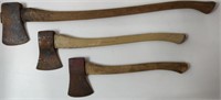 3 Various Sized Axes