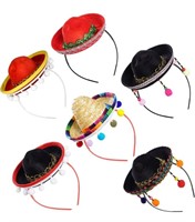 (new)HOVEOX 6Pcs Sombrero Headbands Fiesta