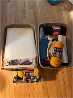 Two totes of crafting crochet lot