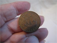 1943 Foreign Half Penny Coin