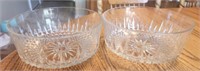 Pair of large crystal bowls