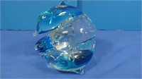 Glass Dolphin Paper Weight