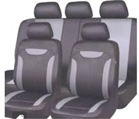 Full Set  Sporty Cloth Leather Look Seat Covers