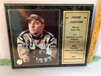 Jimmie Johnson Racing superstar plaque