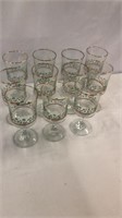Lot of 11 Arby’s Christmas Glasses