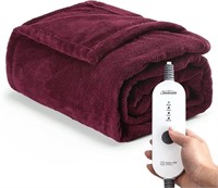 Sunbeam Royal Luxe Cabernet Heated Personal Throw