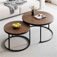 Modern Nesting Coffee Table Set Of 2 For Living
